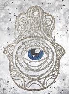 Silver Eye Hamsa Art Piece